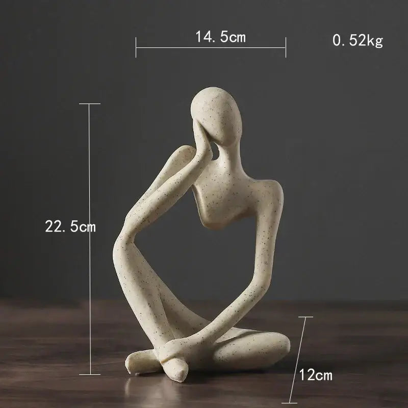 White Abstract Woman Figurine