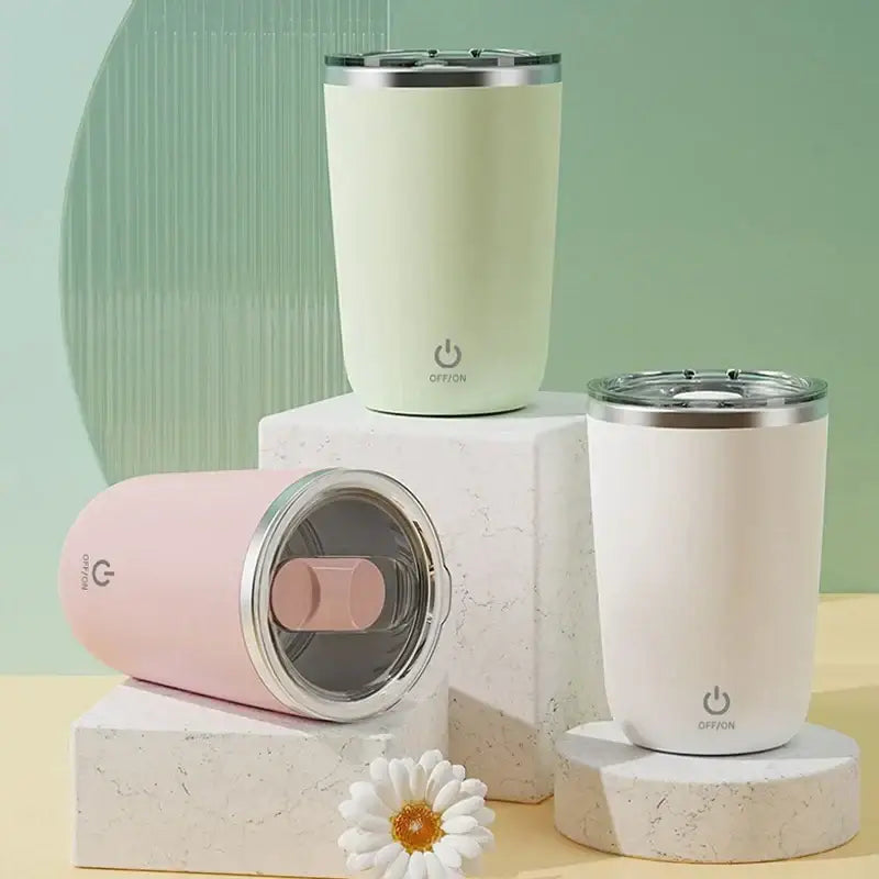 Pink Magnetic Stirring Mug