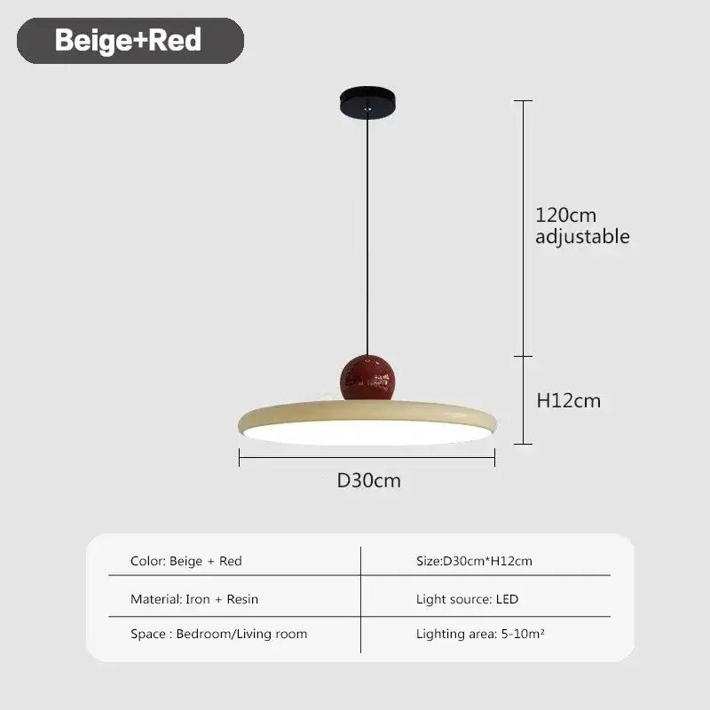 Cream Iron Pendant Light