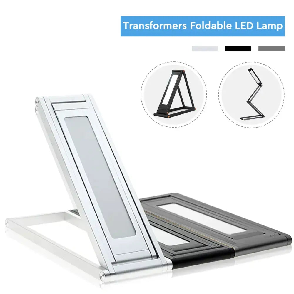 Silver Foldable LED Desk Lamp