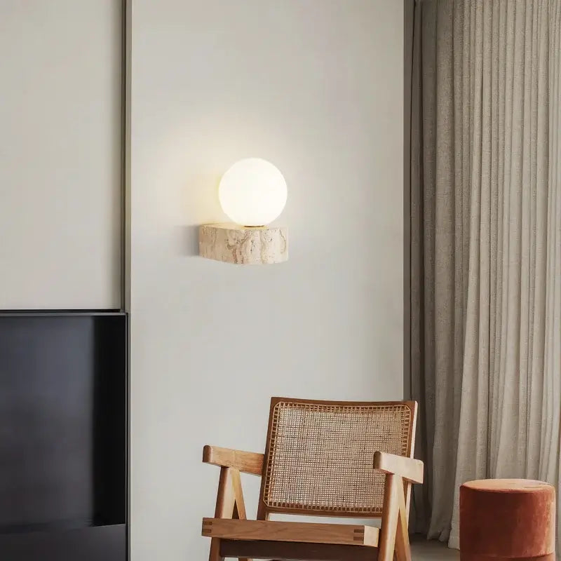 Stone Glass Wall Light