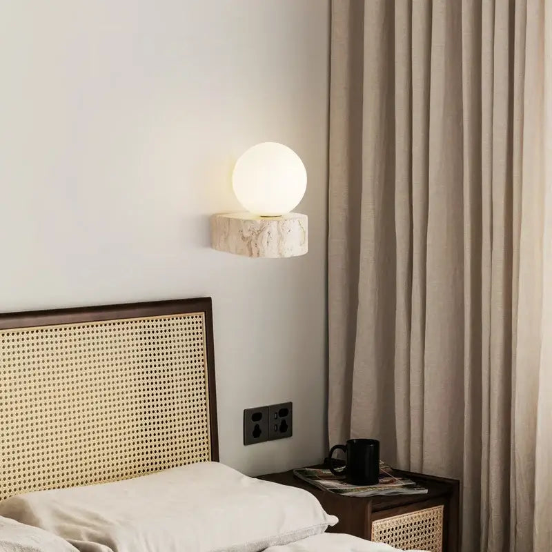 Stone Glass Wall Light