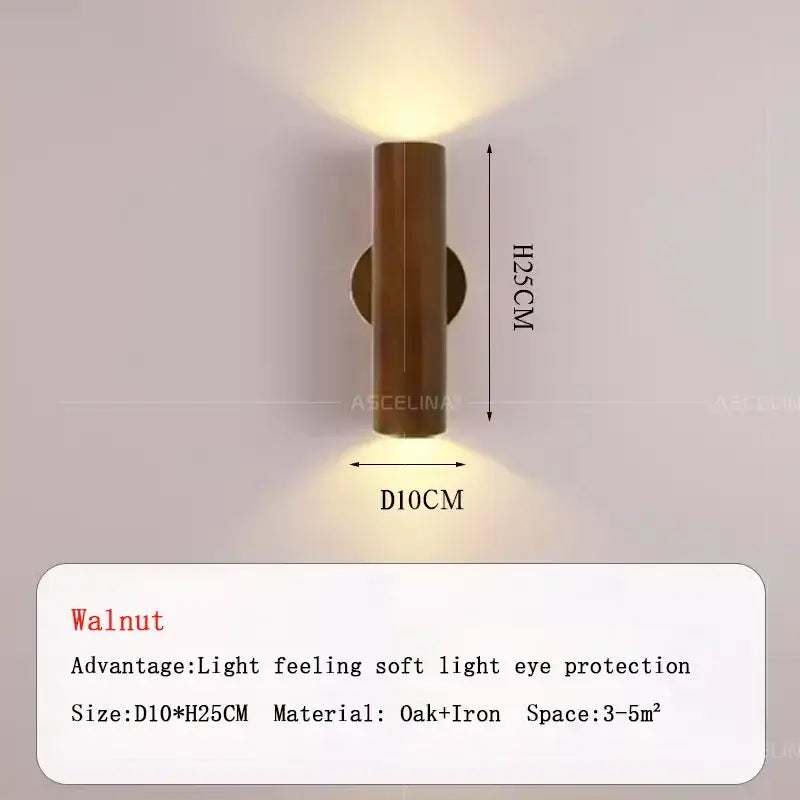 Walnut Nordic Wall Lamp