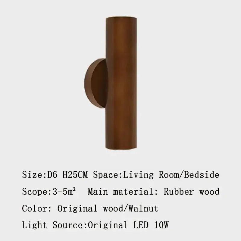 Walnut Nordic Wall Lamp
