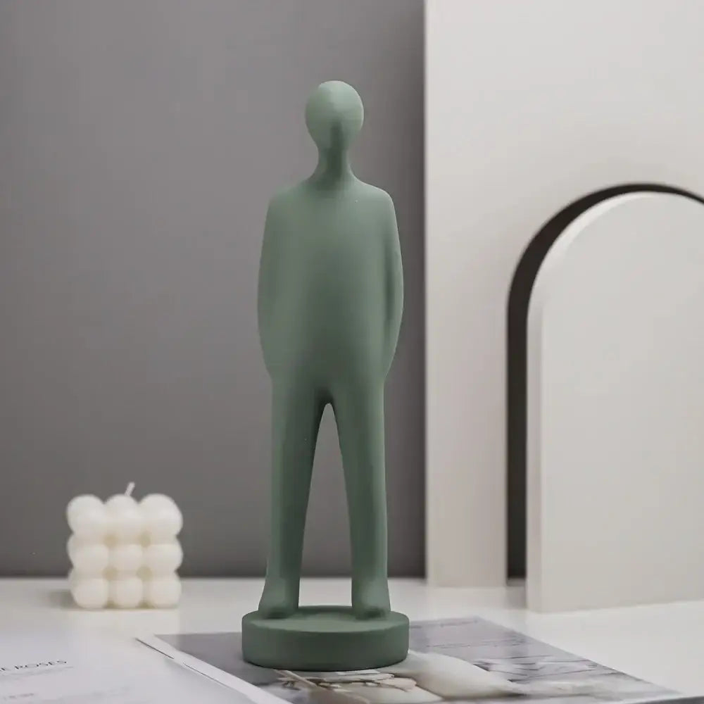White Resin People Statue Set