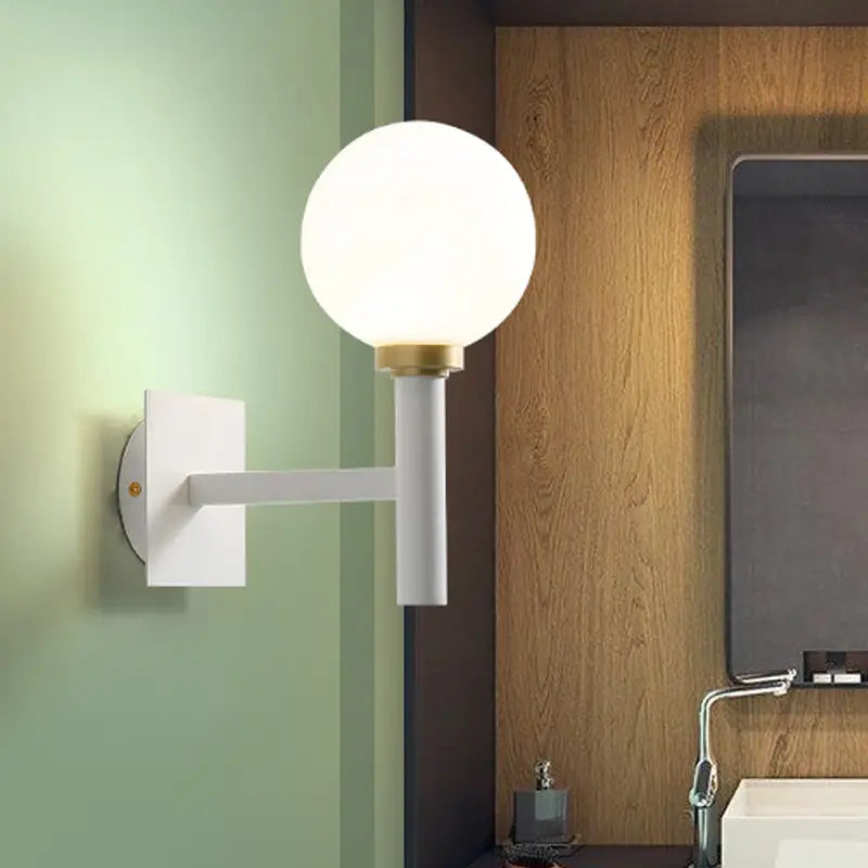 White Brass Opal Wall Lamp