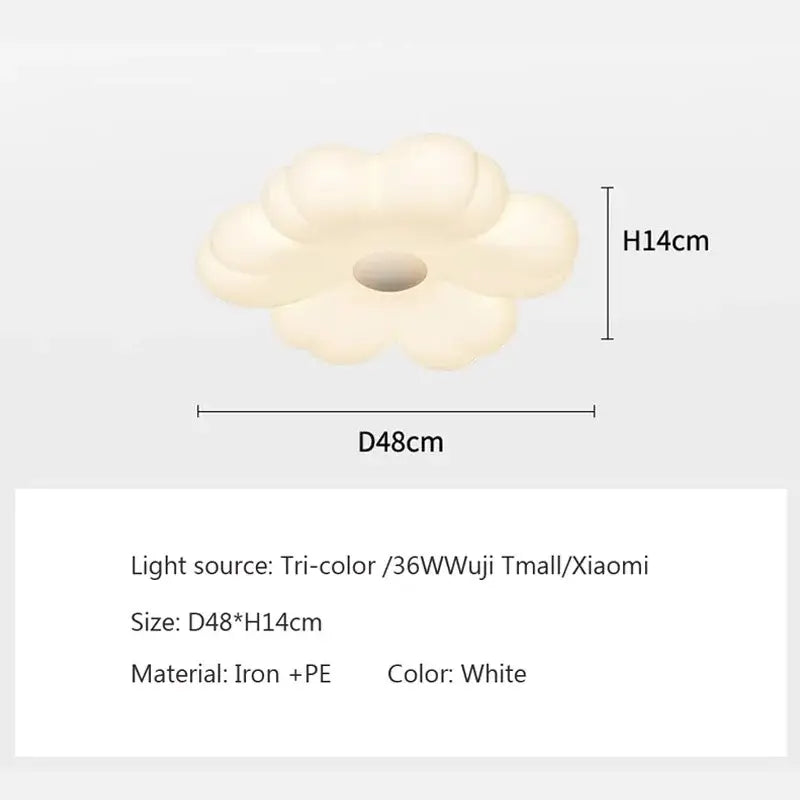 White Cloud Minimalist Bedroom Ceiling Light