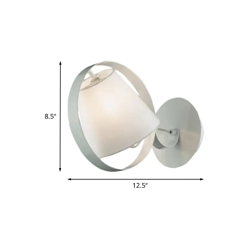 White Fabric Wall Sconce