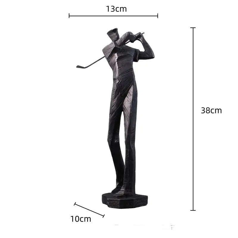 White Resin Golf Sculpture