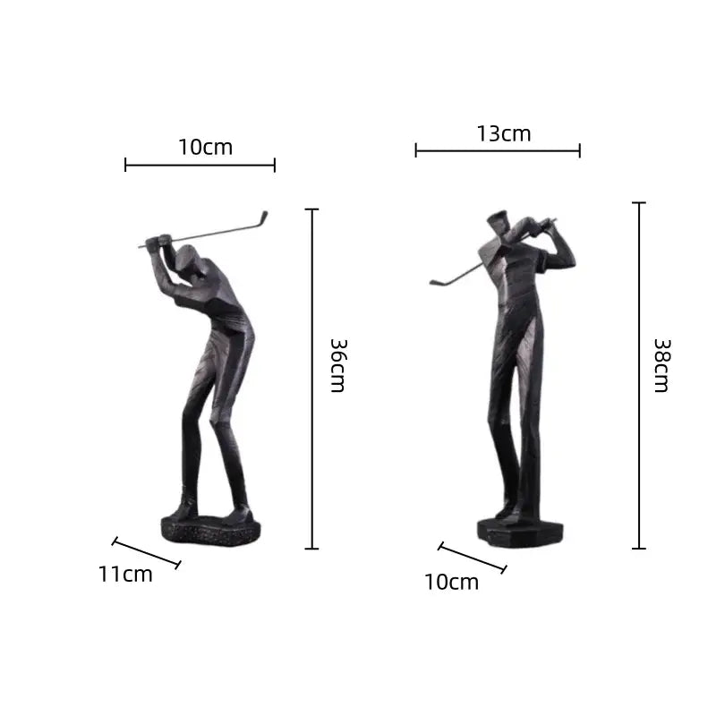 White Resin Golf Sculpture