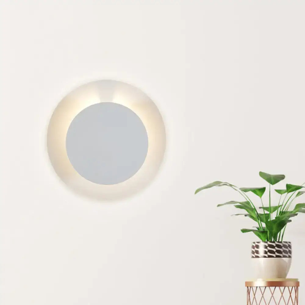White LED Disc Adjustable Wall Lamp
