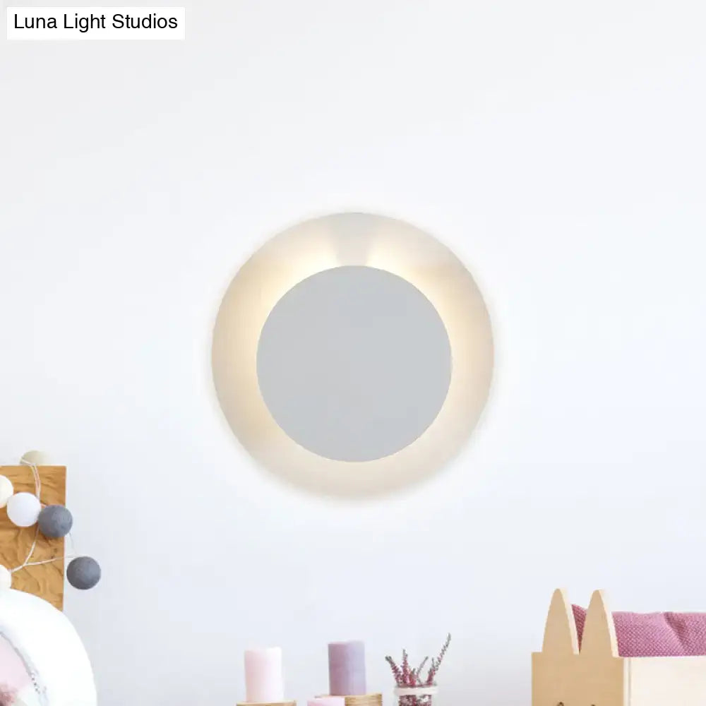 White LED Disc Adjustable Wall Lamp