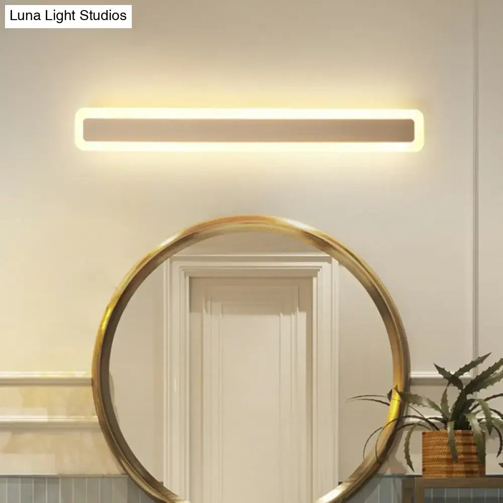White Acrylic LED Bathroom Wall Sconce