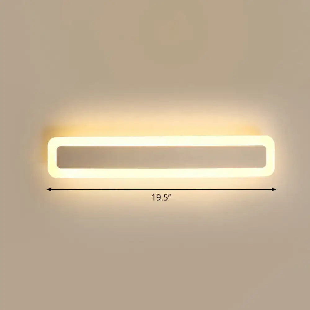 White Acrylic LED Bathroom Wall Sconce