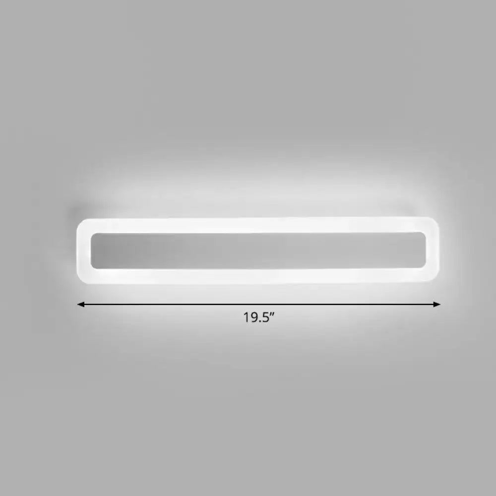 White Acrylic LED Bathroom Wall Sconce