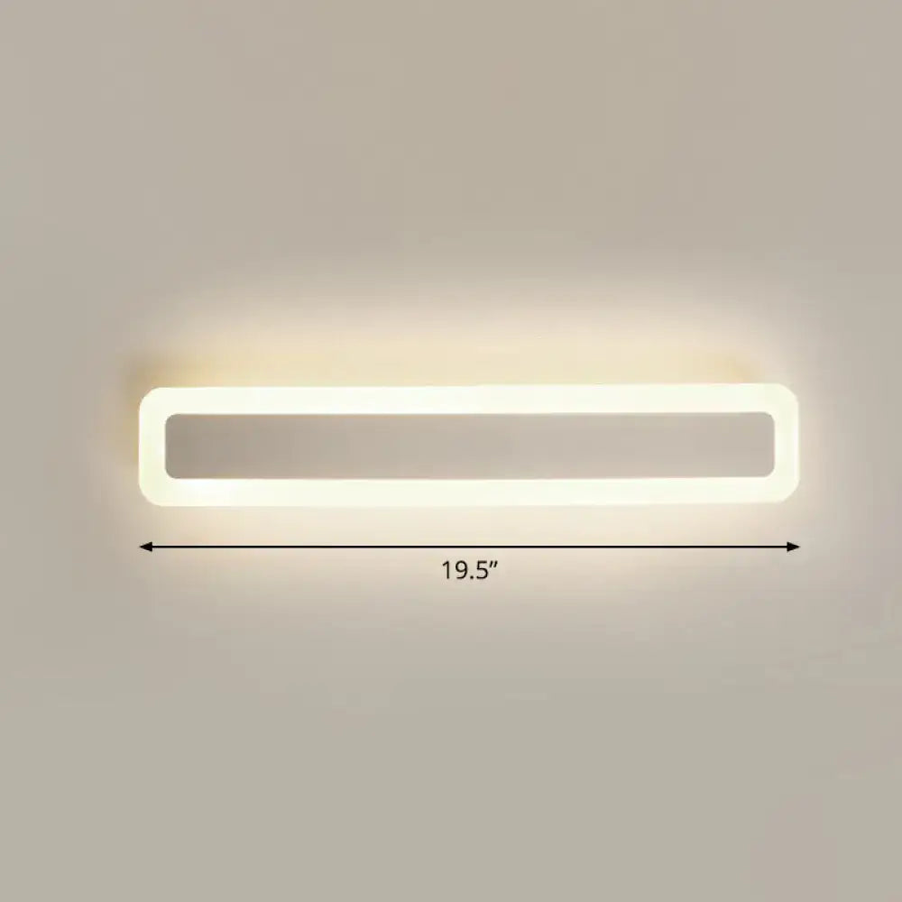 White Acrylic LED Bathroom Wall Sconce