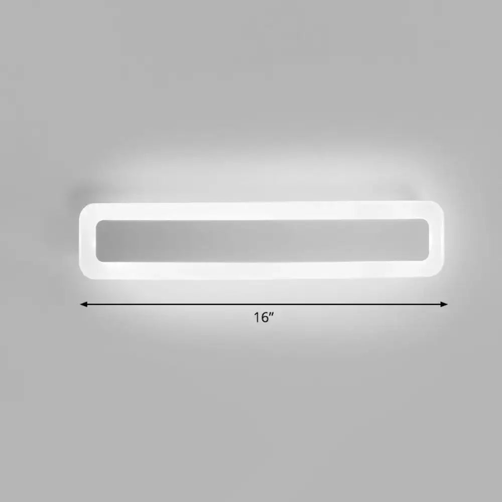 White Acrylic LED Bathroom Wall Sconce