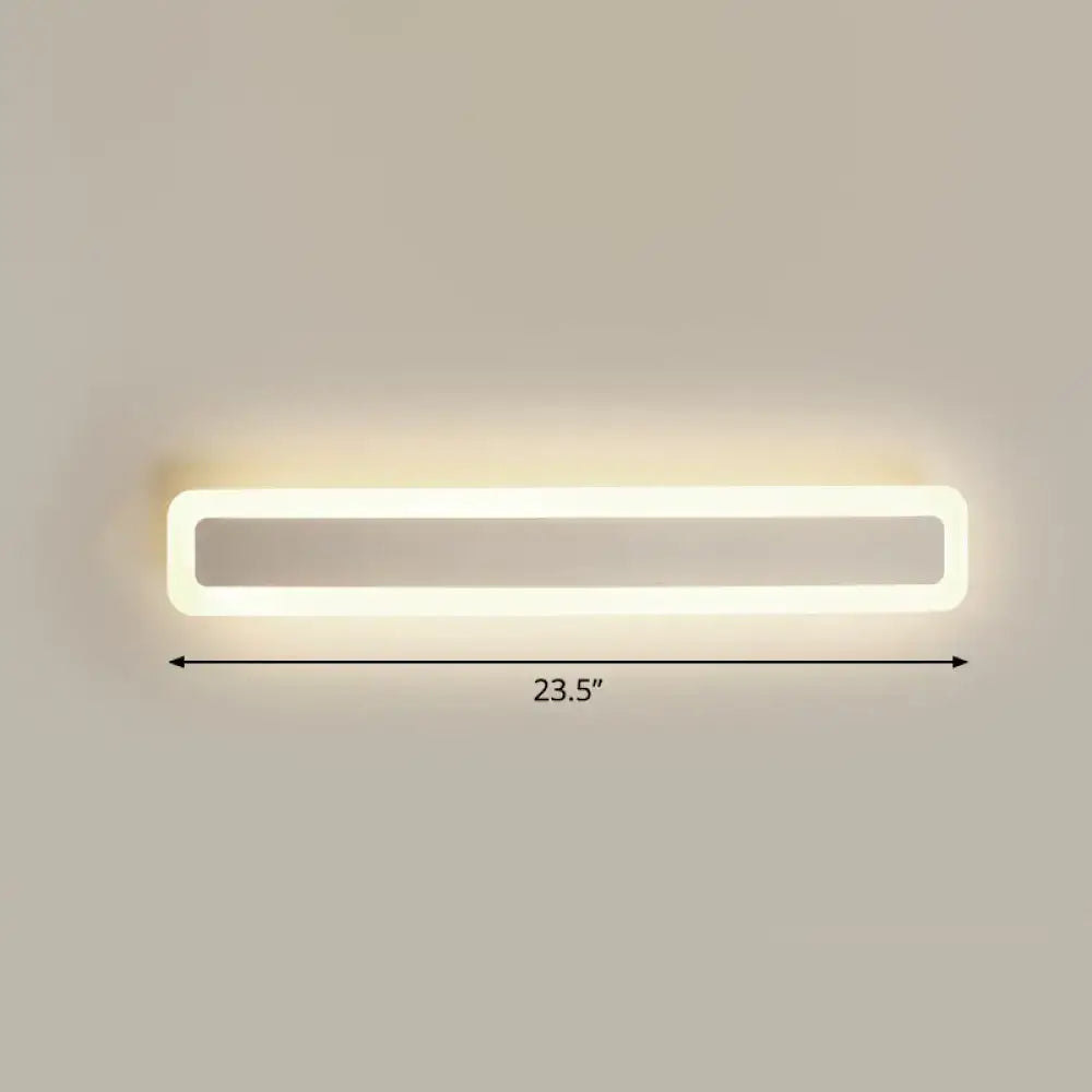 White Acrylic LED Bathroom Wall Sconce