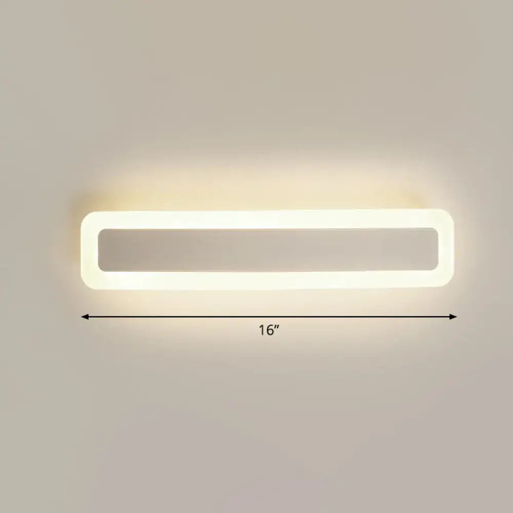 White Acrylic LED Bathroom Wall Sconce