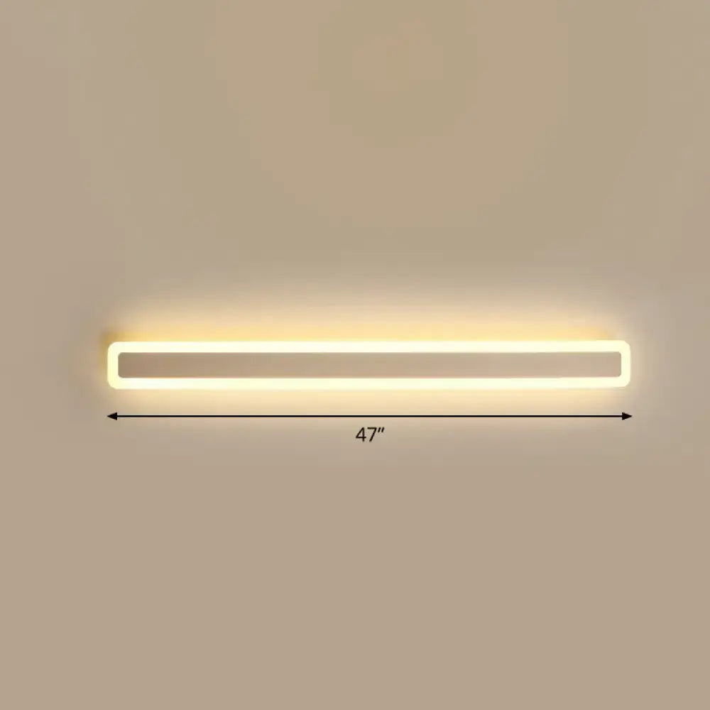 White Acrylic LED Bathroom Wall Sconce