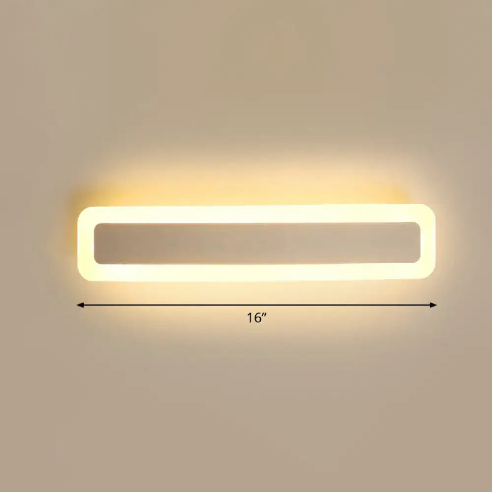 White Acrylic LED Bathroom Wall Sconce