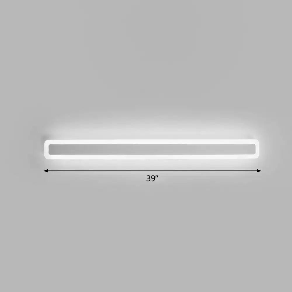 White Acrylic LED Bathroom Wall Sconce