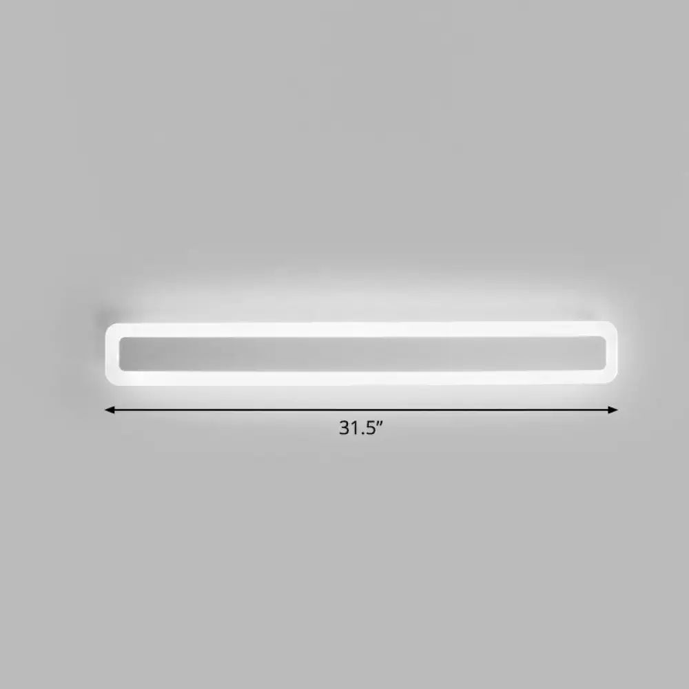White Acrylic LED Bathroom Wall Sconce