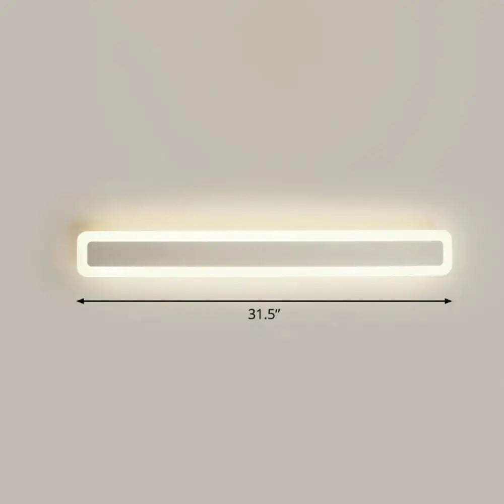 White Acrylic LED Bathroom Wall Sconce