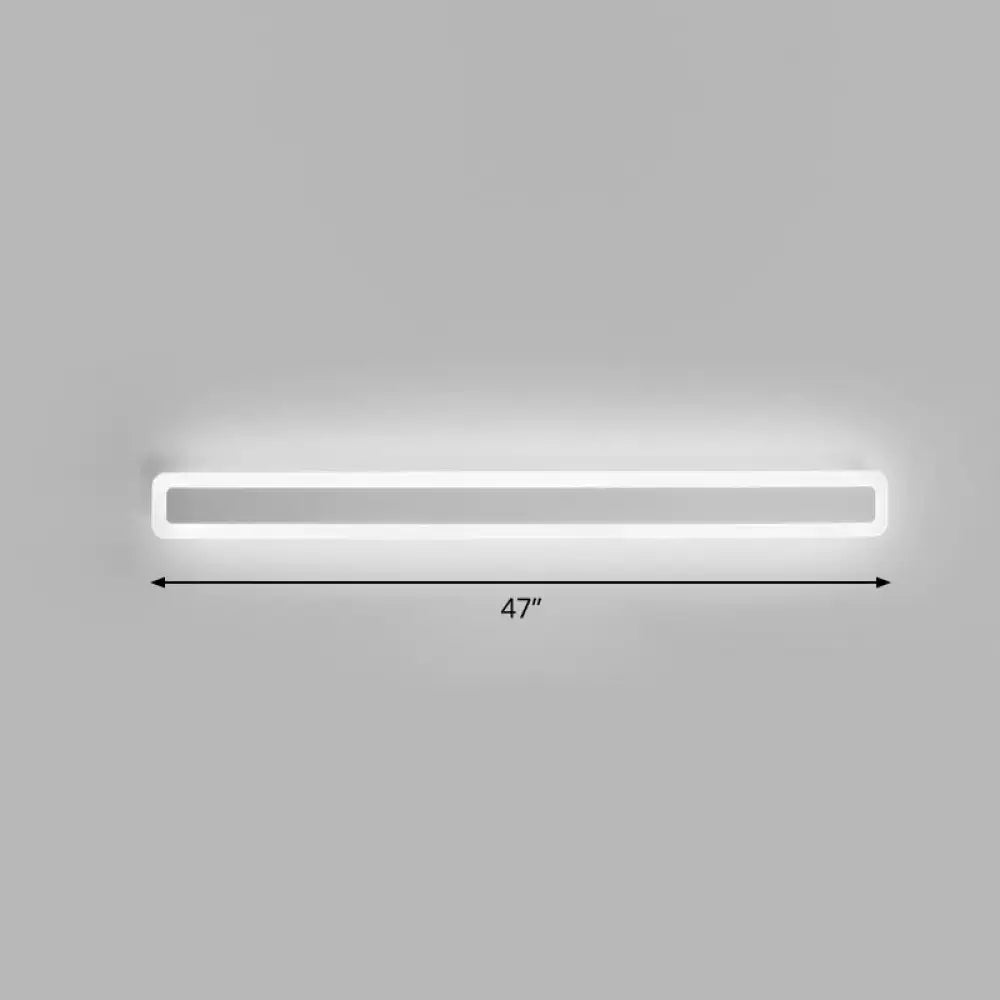 White Acrylic LED Bathroom Wall Sconce