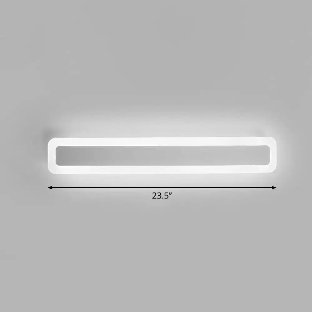 White Acrylic LED Bathroom Wall Sconce