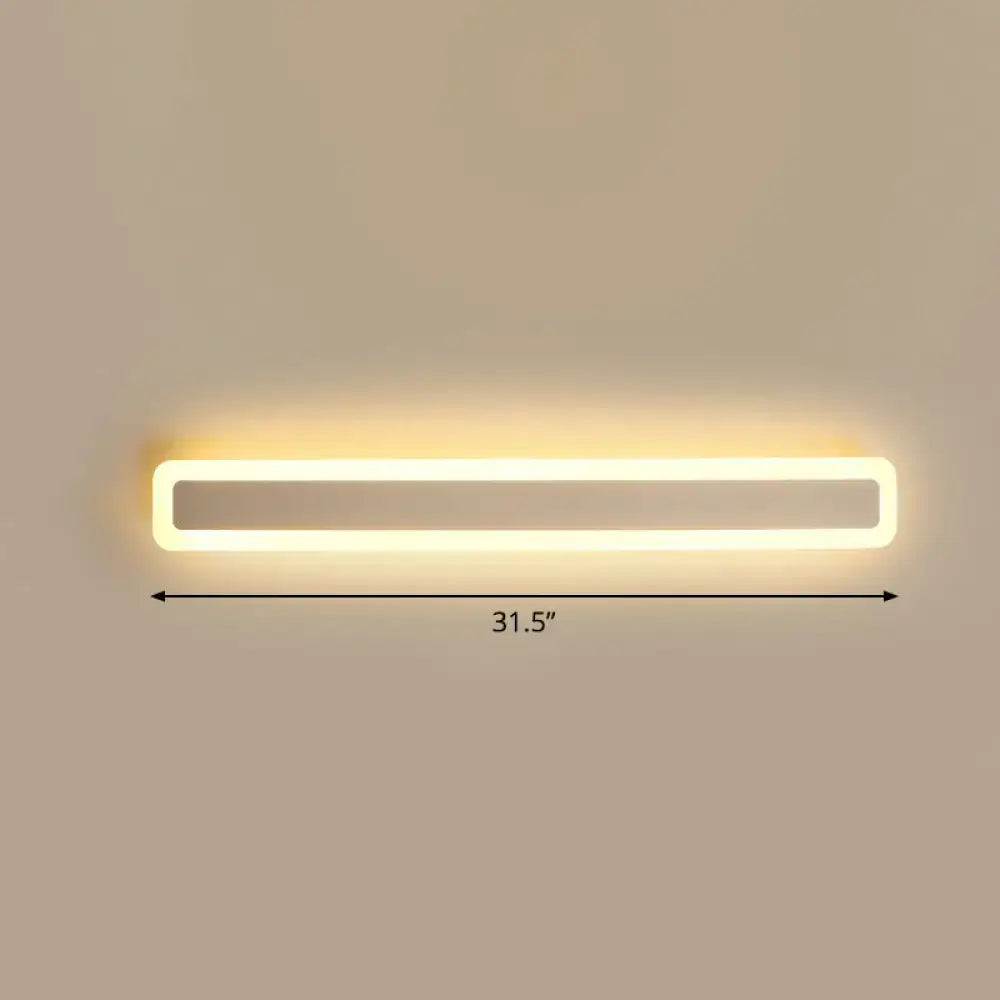 White Acrylic LED Bathroom Wall Sconce