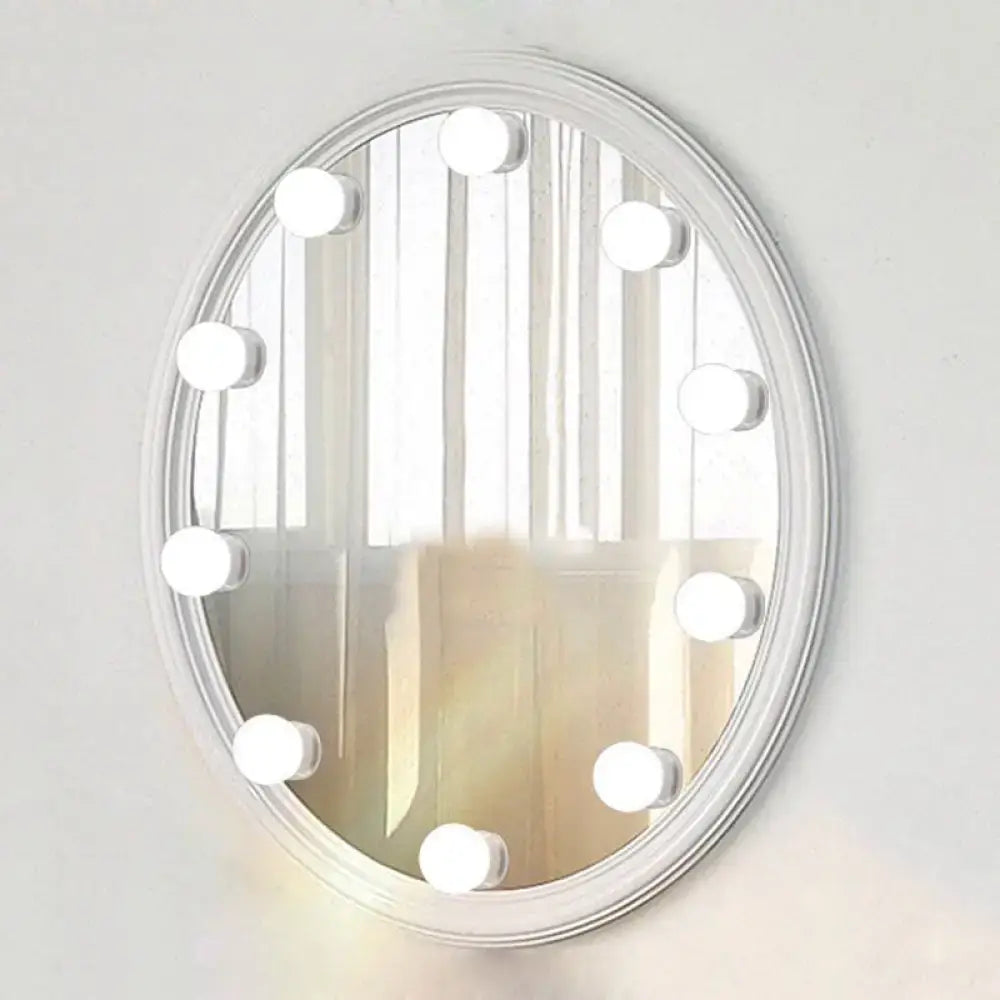 White Oval LED Vanity Light Dressing Room