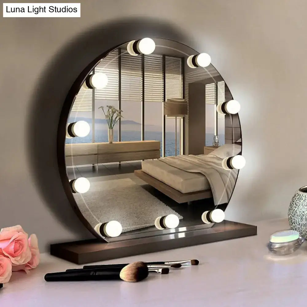 White Oval LED Vanity Light Dressing Room