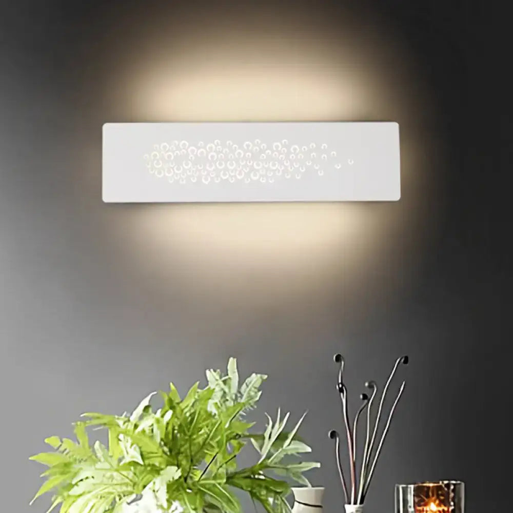 White Patterned Wall Lamp Up-Down Light