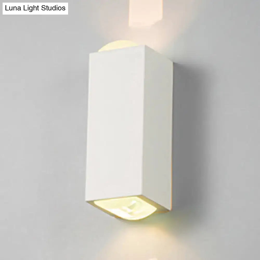 White Rectangle Wall Sconce
