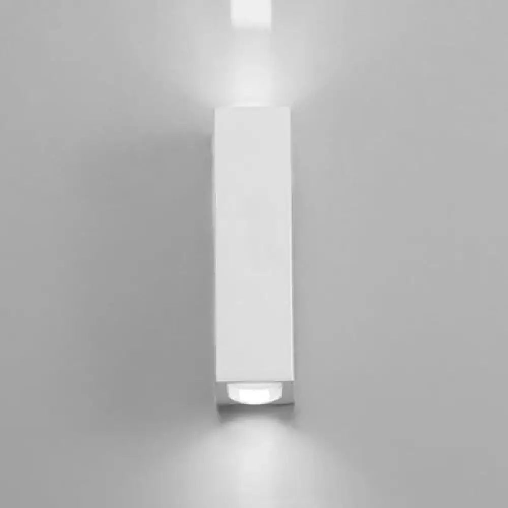 White Rectangle Wall Sconce