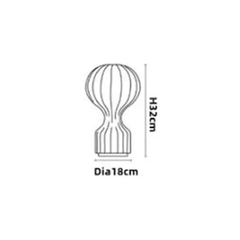 White Ribbed Silk Table Lamp