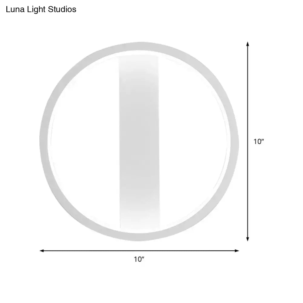 White Round Square LED Sconce Two Shape Options