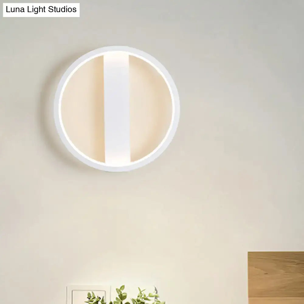 White Round Square LED Sconce Two Shape Options