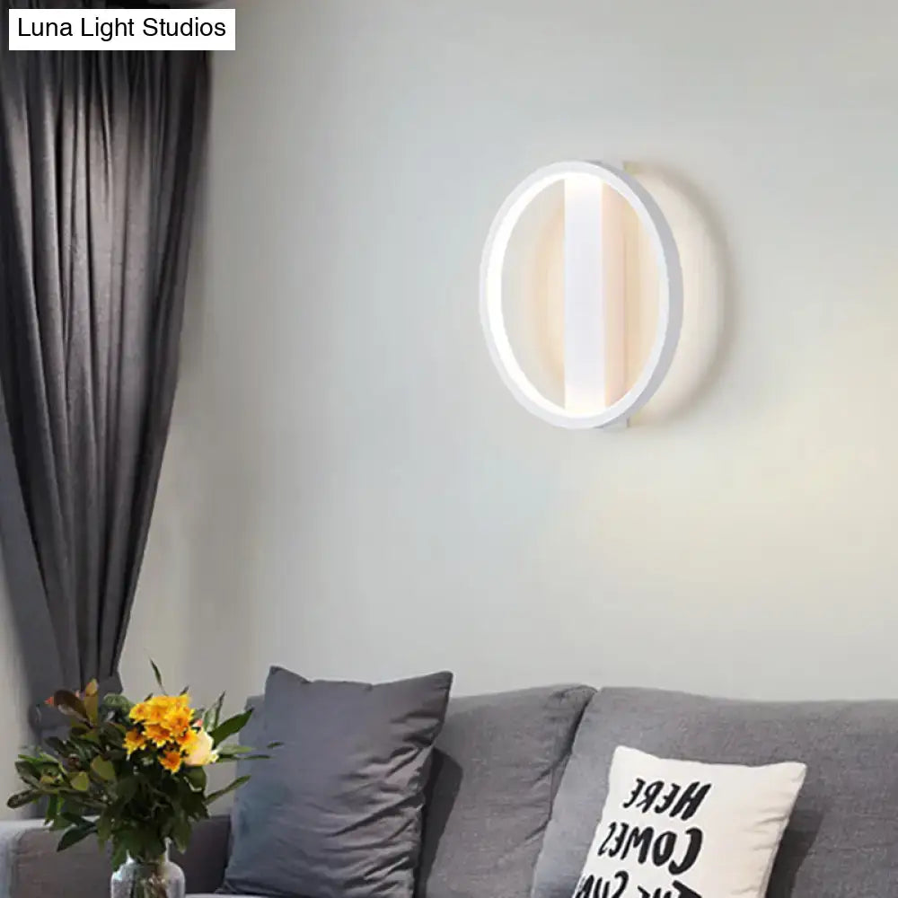 White Round Square LED Sconce Two Shape Options