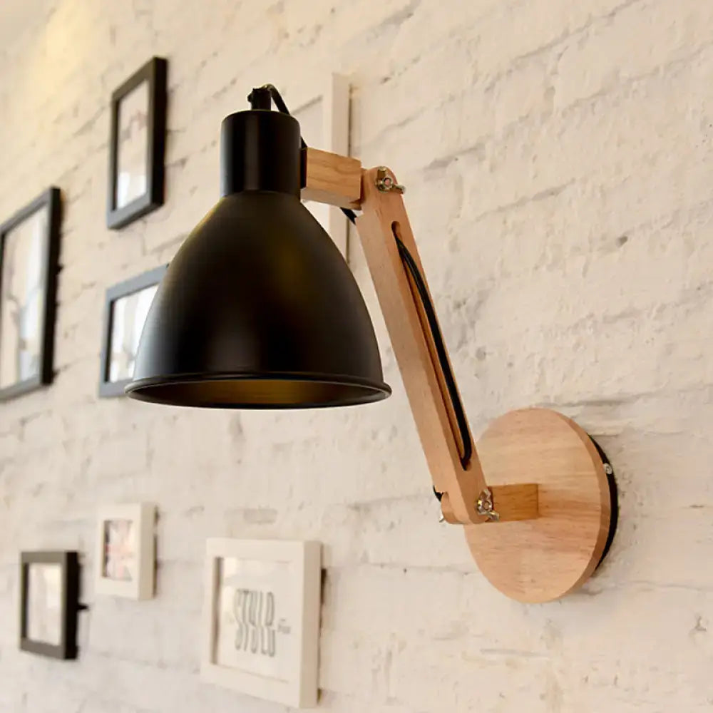 White Swing Arm Wall Lamp