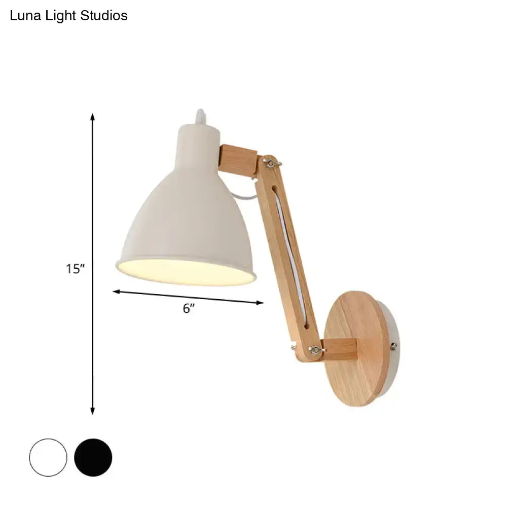 White Swing Arm Wall Lamp