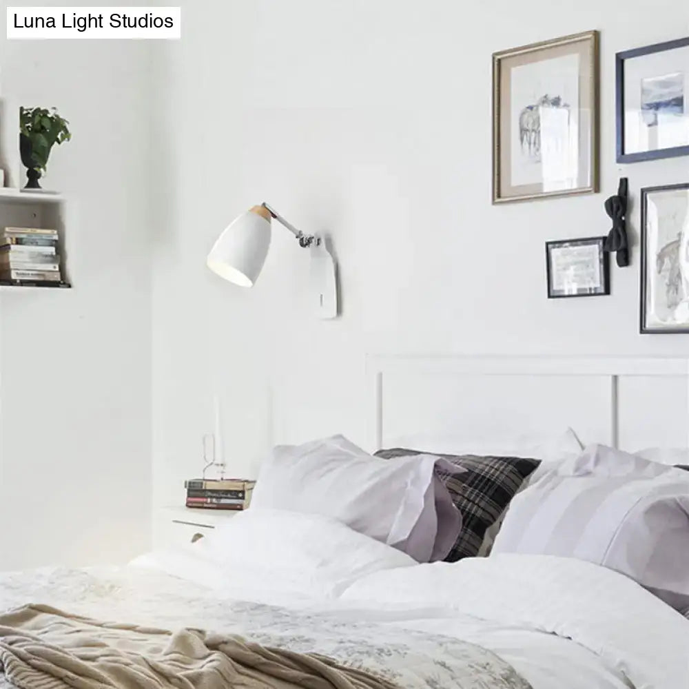 White Tapered Wall Lamp