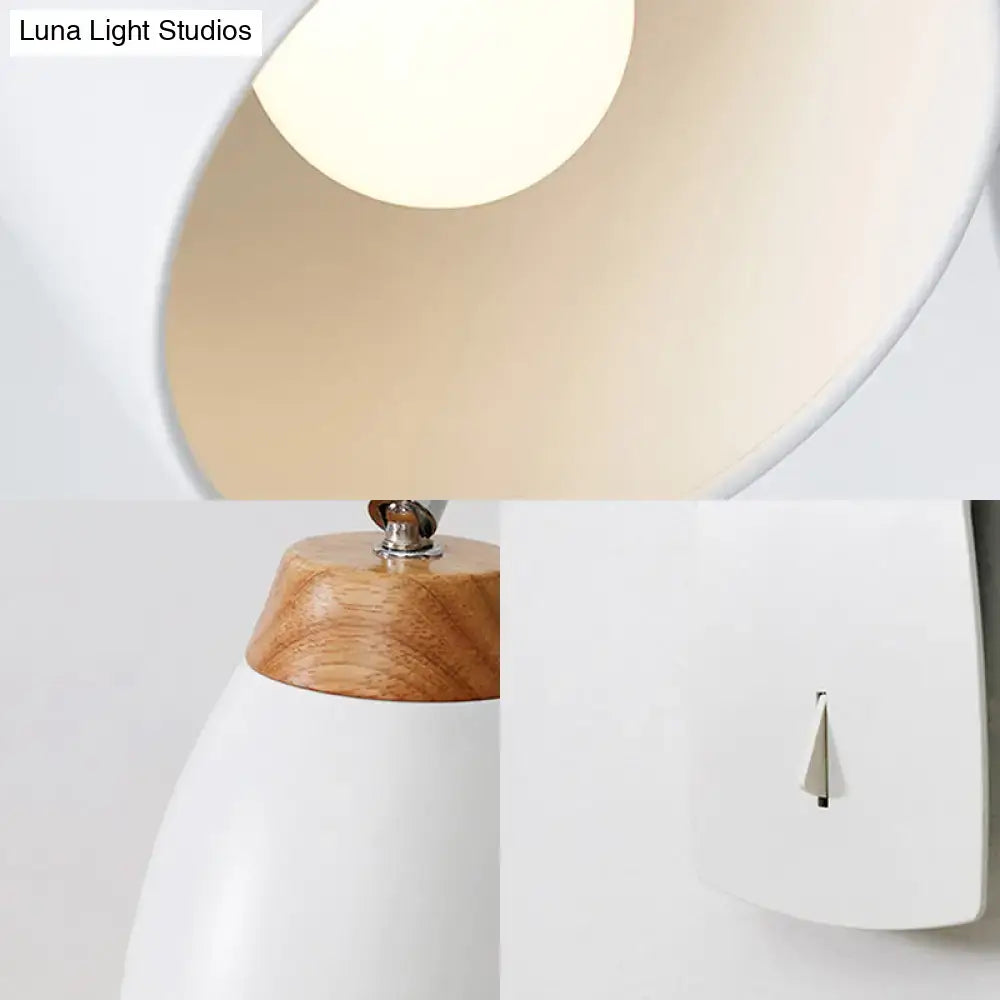 White Tapered Wall Lamp