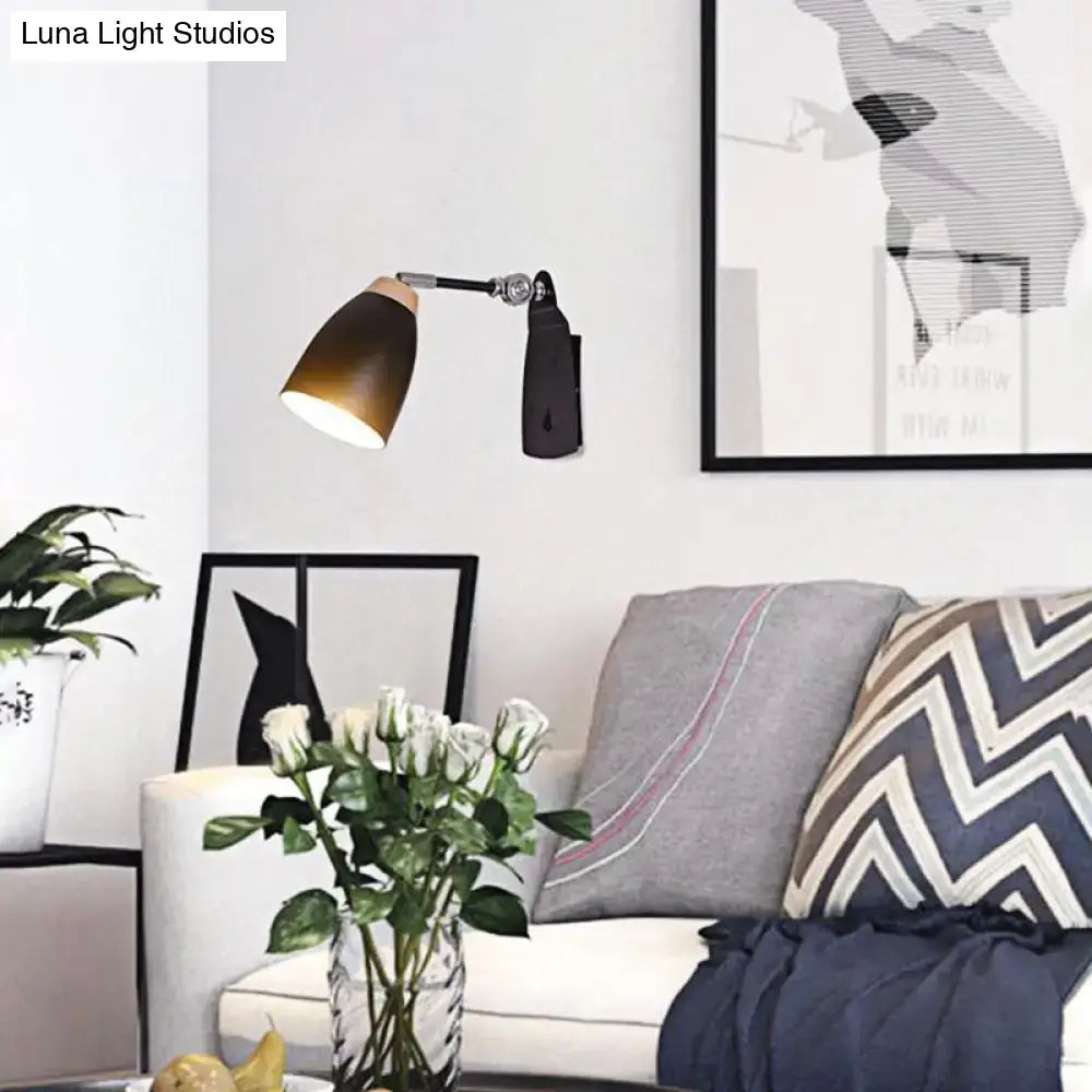 White Tapered Wall Lamp
