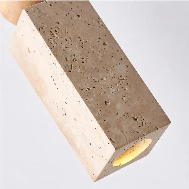 Yellow Travertine Pendant Light Small or Big Size