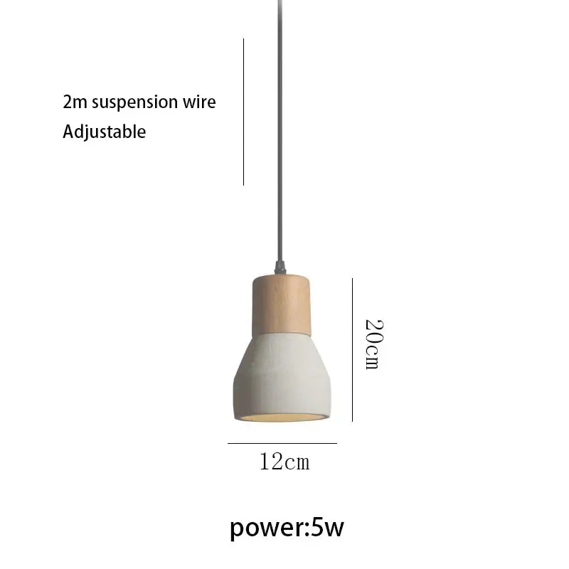 White Ceramic Pendant Lamp Minimalist 3000K