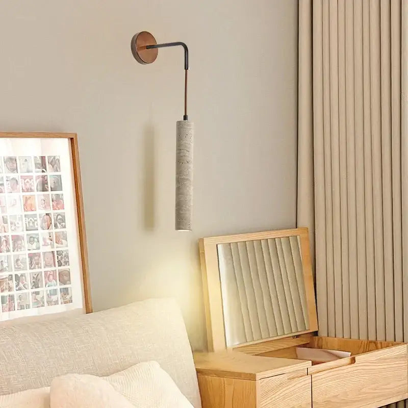 Yellow Travertine Wall Sconce