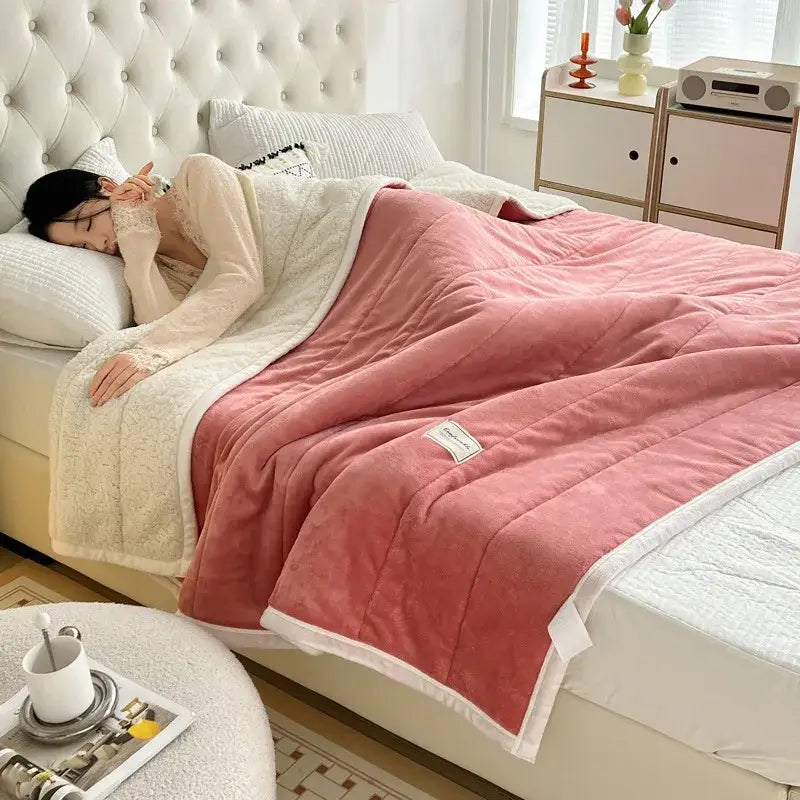 Mint Lamb's Wool Blanket