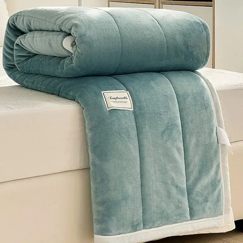 Mint Lamb's Wool Blanket
